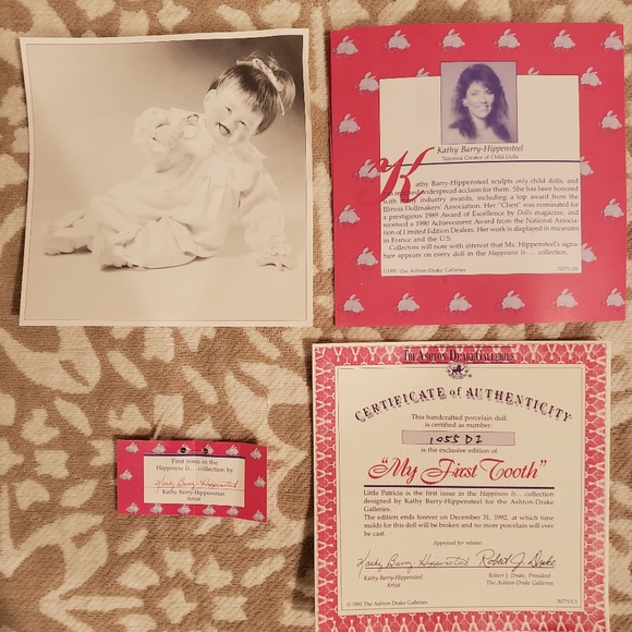 Ashton-Drake "My First Tooth" Patricia 14" Porcelain Doll - NEW in Box - Picture 10 of 10